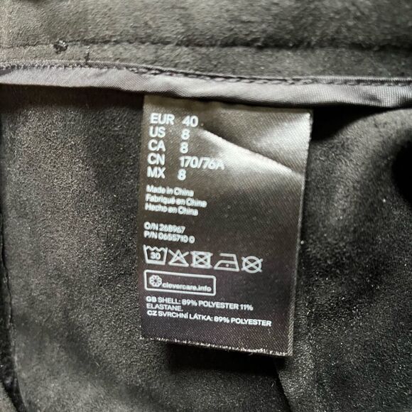 H&M skirt with black suede effect pencil mini size 8 NWT - Picture 4 of 4